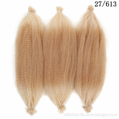 Marley Crochet Twist Braiding Hair  Synthetic  Hair Extension curl  marley  braid Soft Fluffy Long Afro Kinky Synthetic Springy